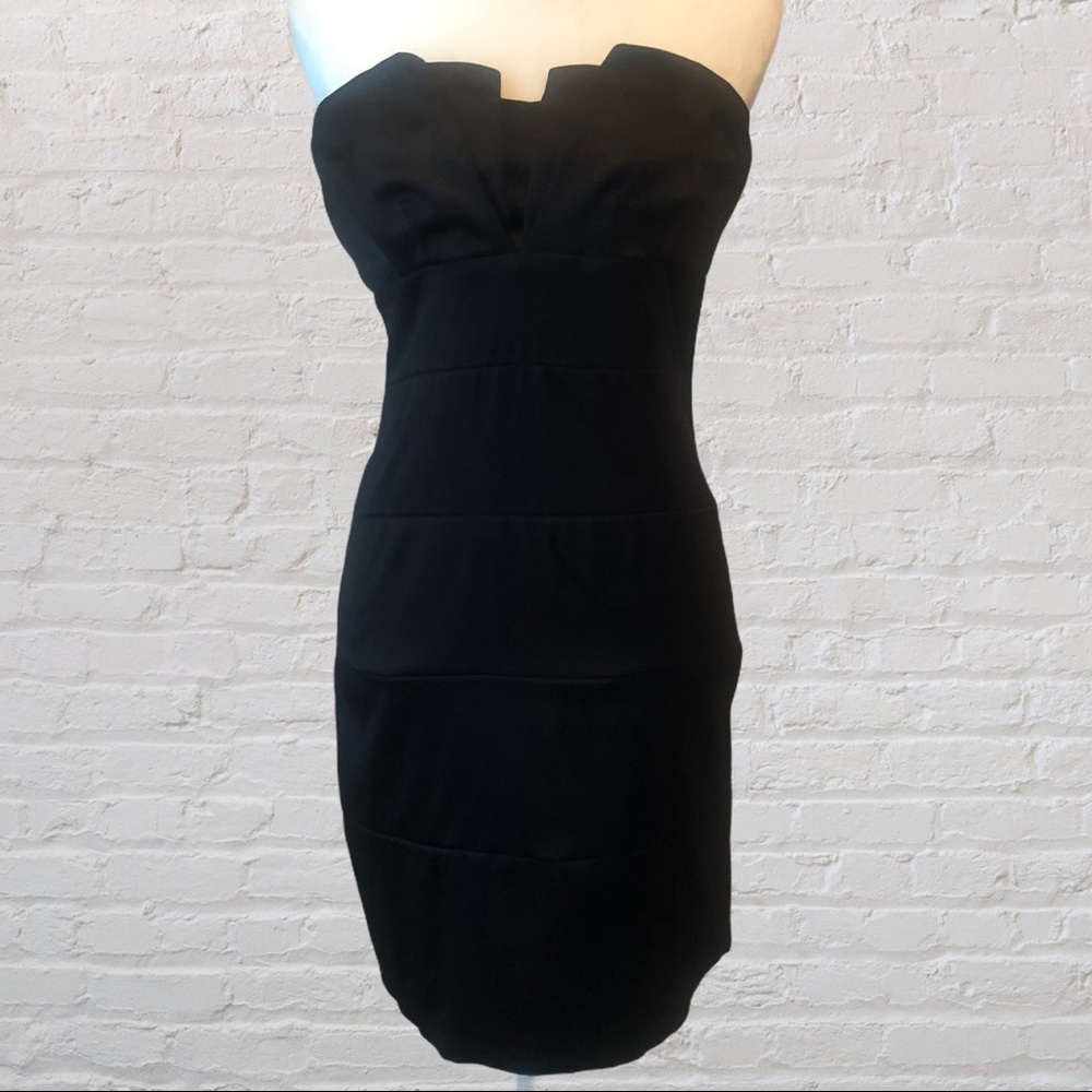 Black Strapless Evening Dress